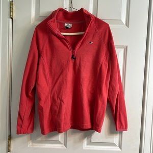 Pink Vineyard Vines Fleece Quarter Zip